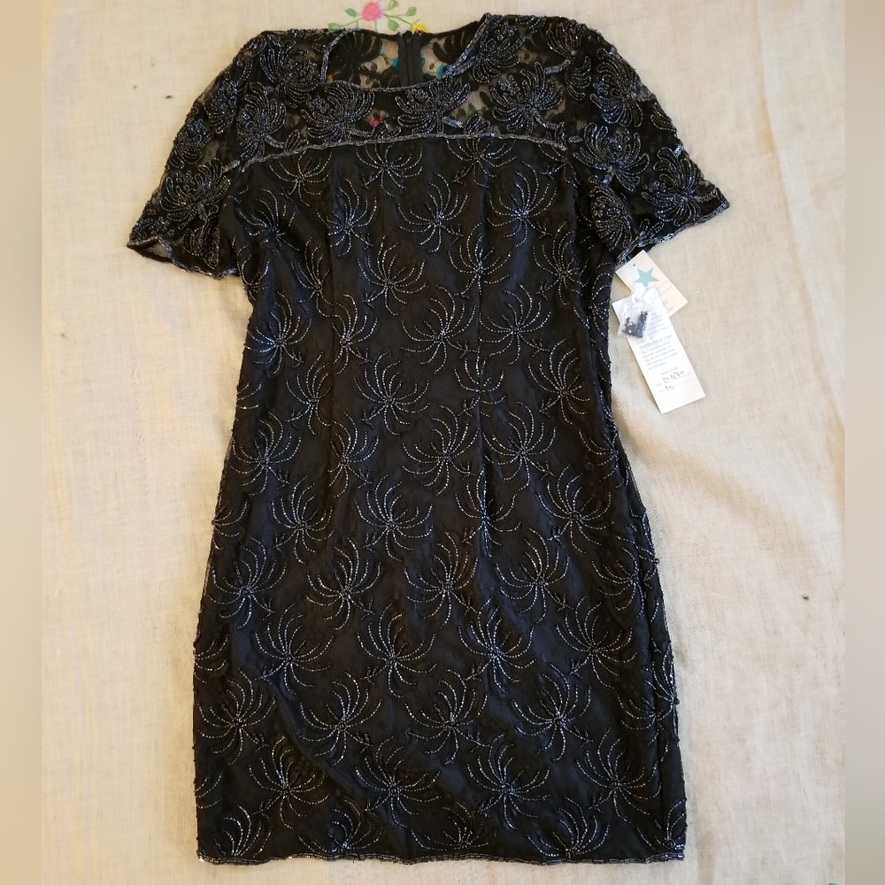 NWT Robert Anthony Beaded shift dress. Size 10.
